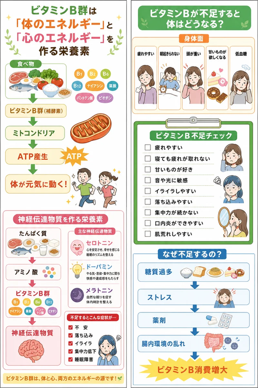 ビタミンB群はココロの栄養素